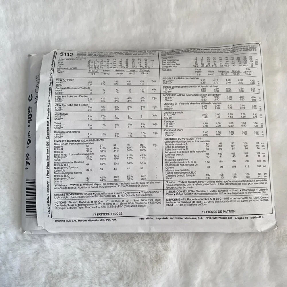 Easy McCall's Sewing Pattern - Picture 2 of 2